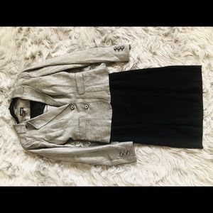 Bebe Charcoal/Black Dress with Suit Jacket